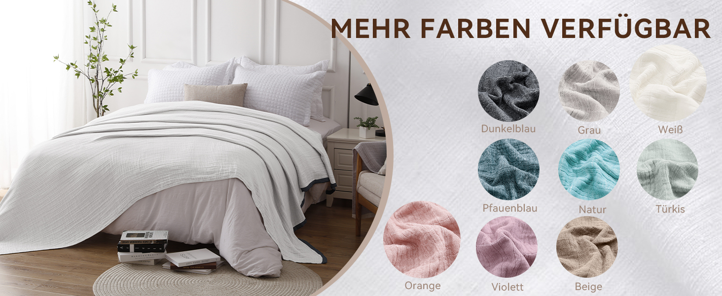 М'яка ковдра Softexly з бавовни 100%, 4-шарова муслінова ковдра, покривало для ліжка, дивана, софи, для дому, біла, 130x150 см