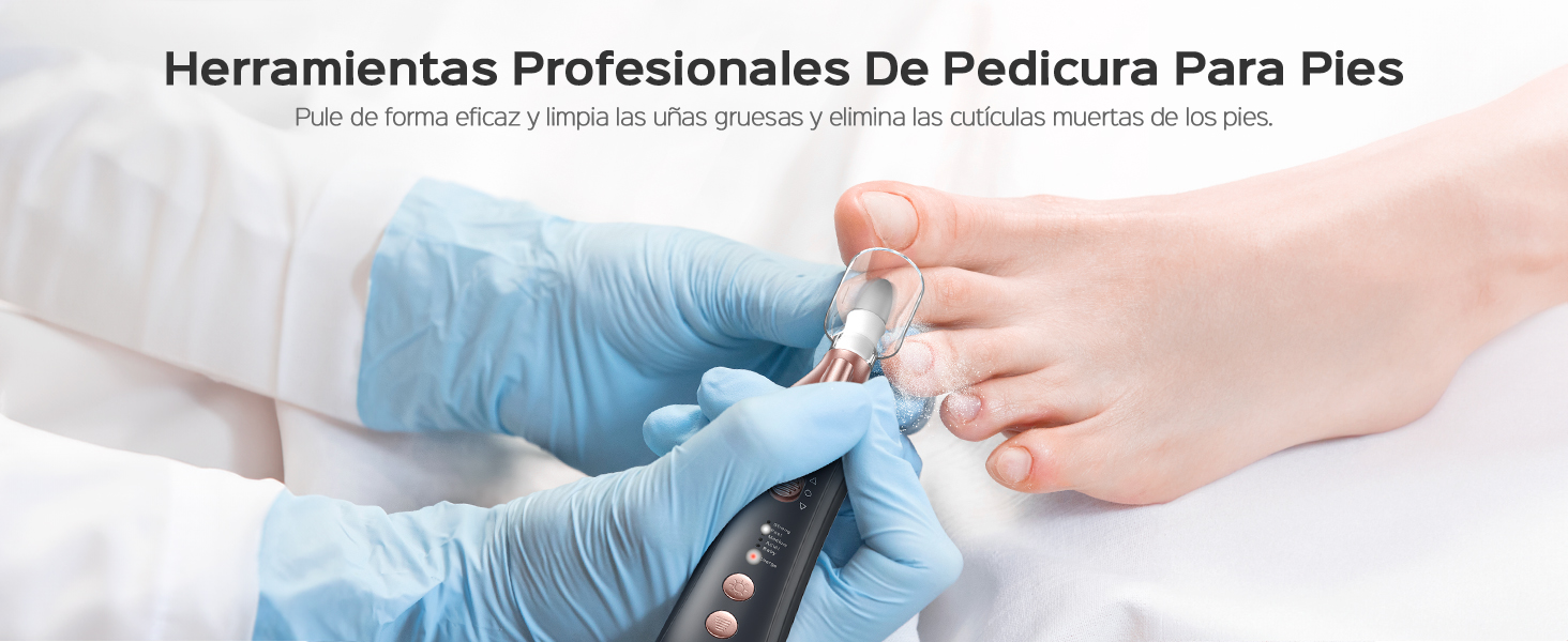 COSLUS C43 Професійний електричний набір для манікюру та педикюру: набір для догляду за ногами, руками та догляду за товстими нігтями, 5 швидкостей, сірий