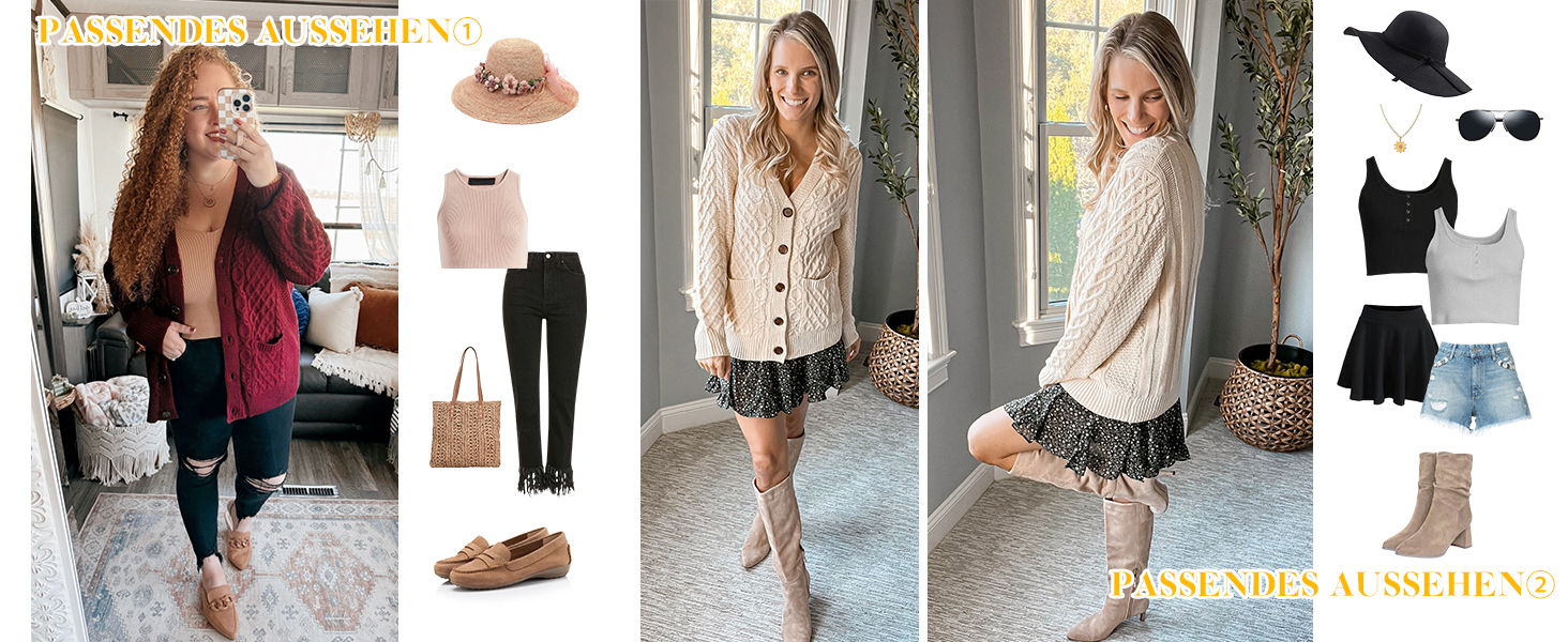 Жіночий в'язаний кардиган GRECERELLE з V-подібним вирізом та ґудзиками, класичний стиль, осінь-зима, бежевий колір