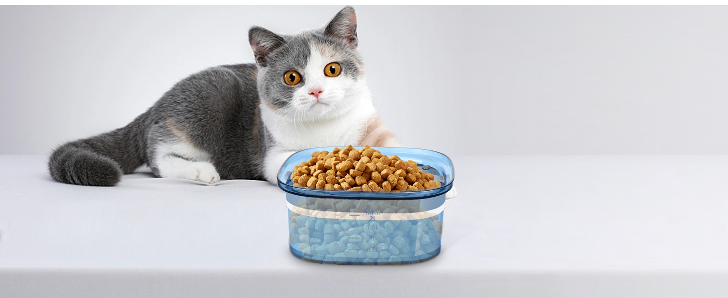 Миска для собак PETTOM, 2L, проти протікання, без облизування, велика (Блакитна)