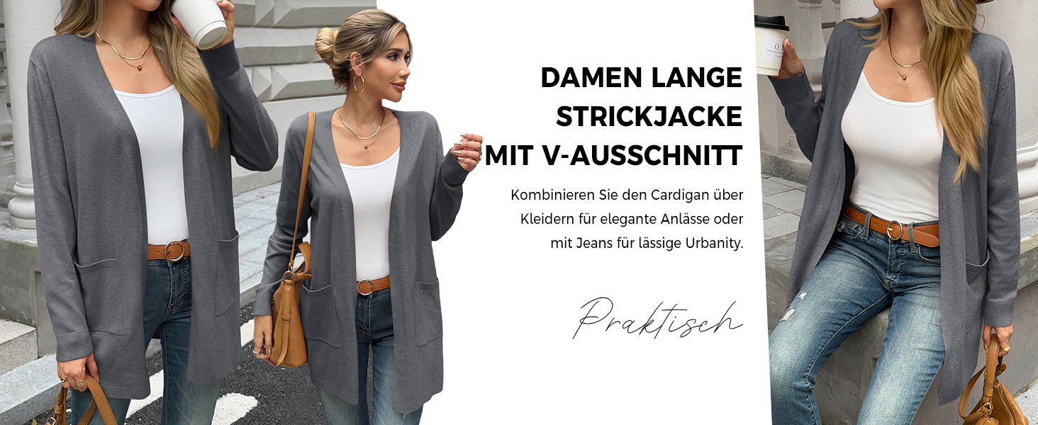 Кардиган жіночий Saodimallsu трикотажний, довгий, легкий, однотонний, з кишенею, темно-рожевий, розмір M