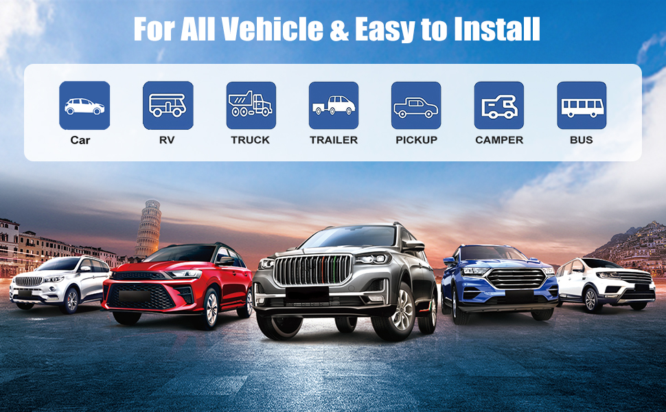 Автомобільна навігація CAMECHO 2025 з 7'' HD дисплеєм, бездротовим CarPlay та Android Auto, Bluetooth, FM-трансмітером, AirPlay, AUX, кріпленням на панель, камерою заднього виду, 64ГБ TF-карта