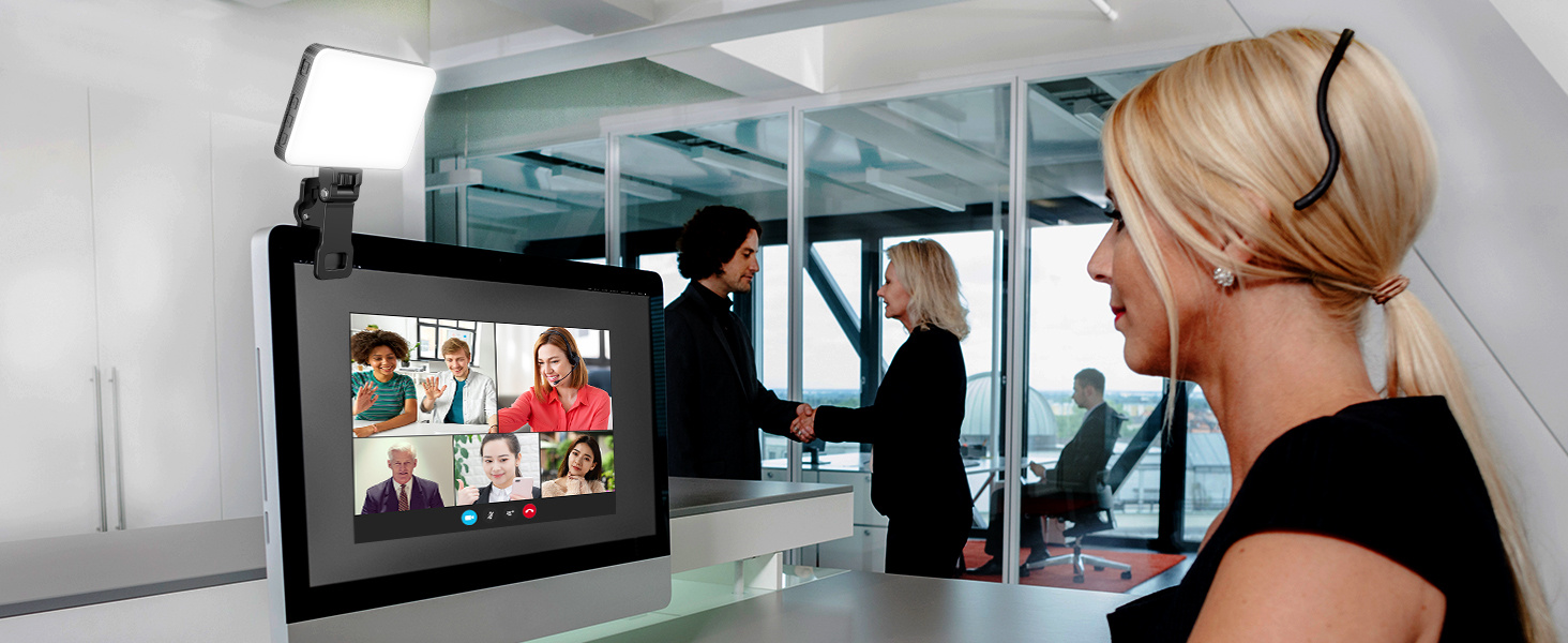 LED-відеолампа Newmowa NMW-80AI для селфі, TikTok, відеоконференцій та макіяжу, з датчиком світла