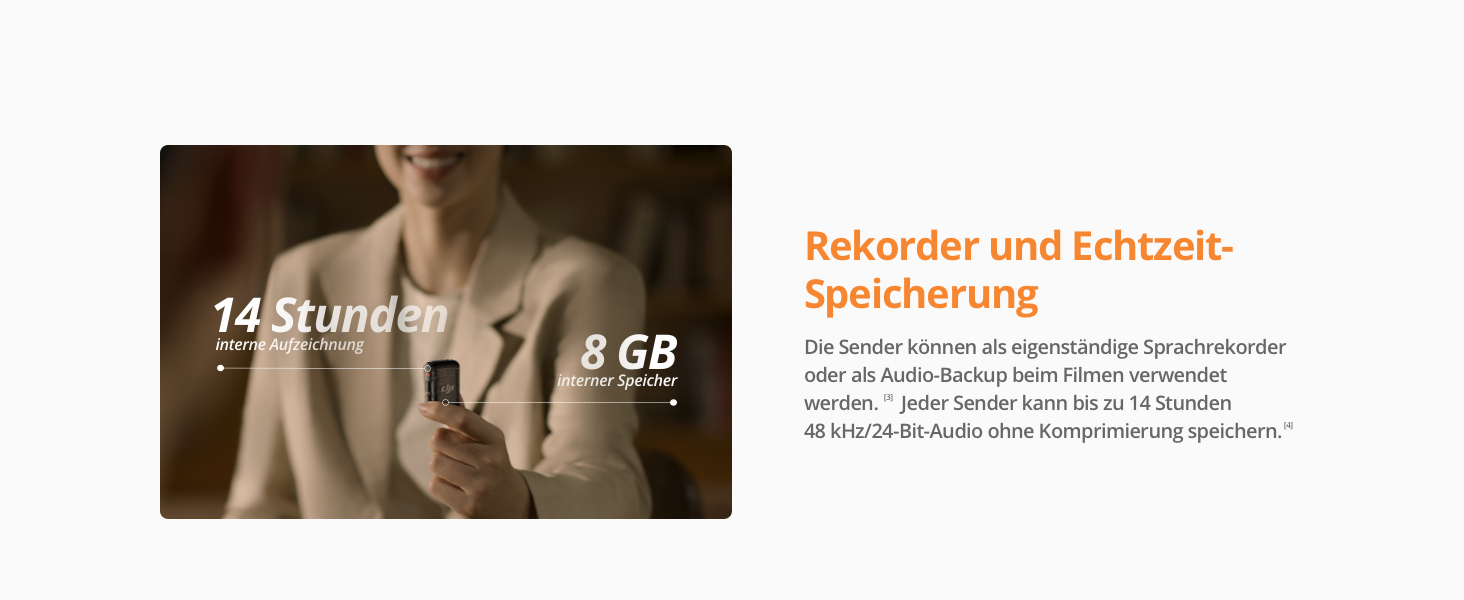 Беспроводной петличный микрофон DJI Mic 2 (Perlweiß) с Bluetooth, шумоподавлением, 48 кГц/32-bit Float, дальность 250 м для камеры, телефона, видеоблога