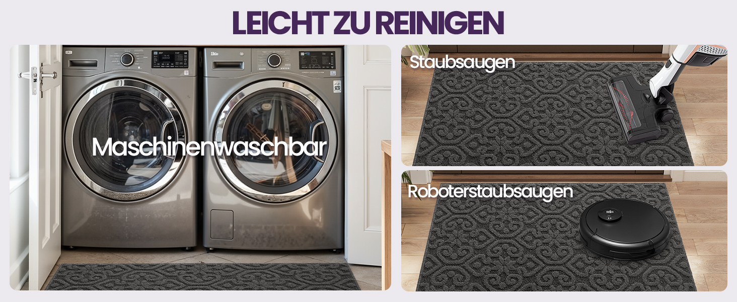 При Entrance килимок DEXI 60x90 см, протиковзний вбираючий килим для входу, передпокою та тераси, антрацит