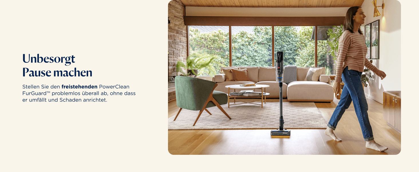 Бездротовий пилосос Bissell PowerClean FurGuard з акумулятором, 280W, самоочищувана щітка, світло FurFinder, HEPA-фільтр, акумулятор 2500 mAh, час роботи 50 хв, щітка FurGuard 4091N для видалення шерсті тварин