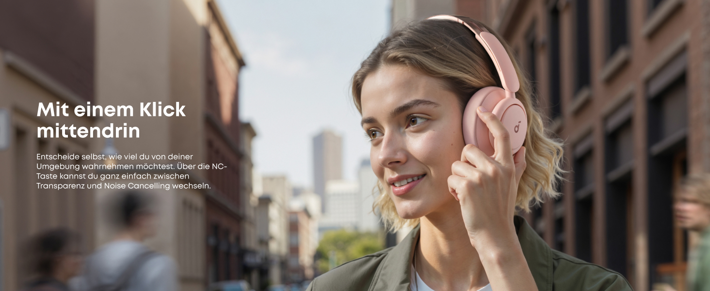 Soundcore Q30 навушники Bluetooth з активним шумозаглушенням, Hi-Res звук, 40 годин роботи, рожеві