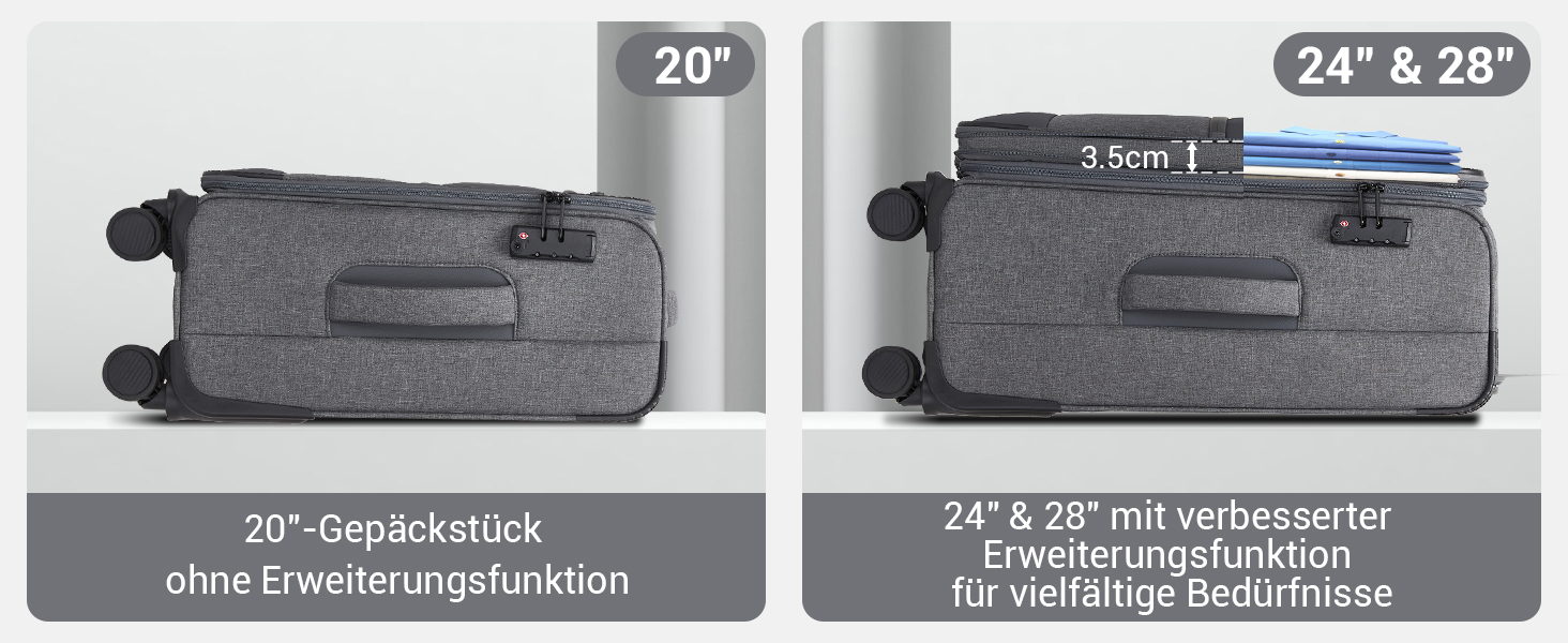 Розширюваний валіза British Traveller, 100 л, сірий, з TSA замком, 79.5x49x32.5 см