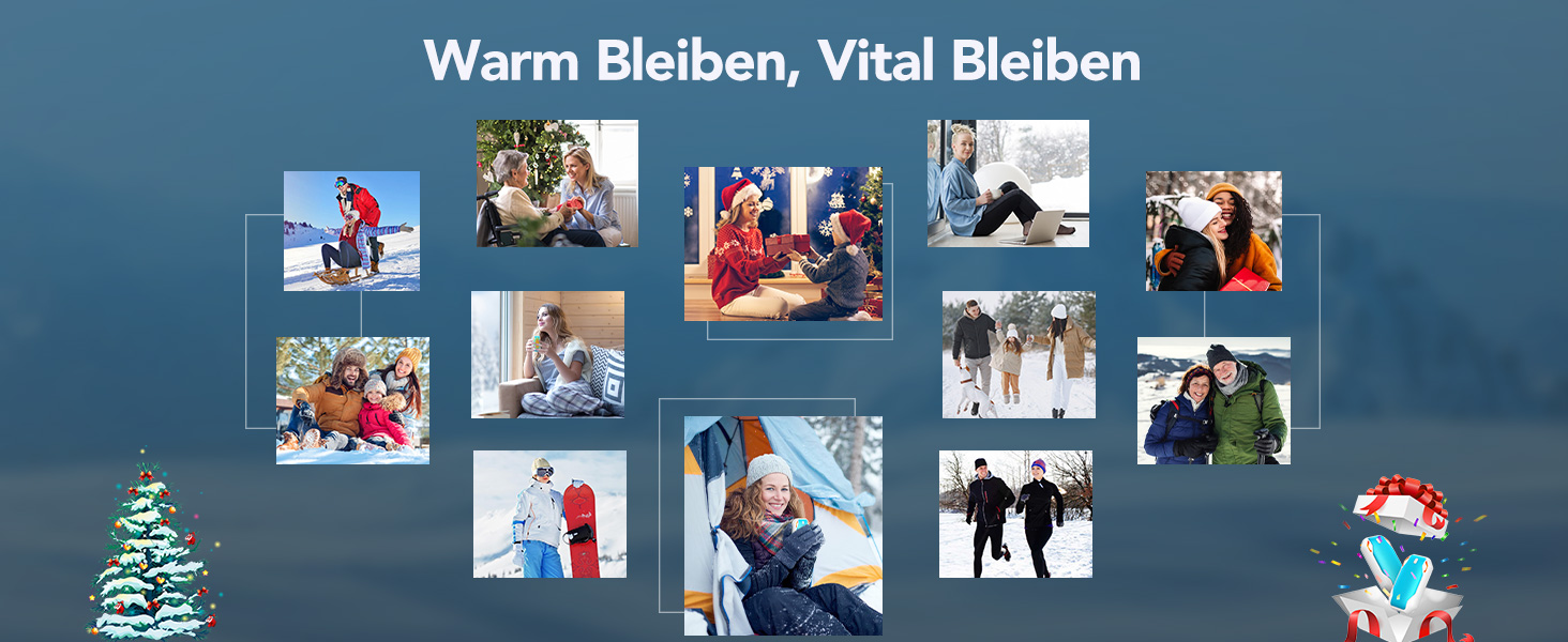 Електричні грілки для рук PHEJIE (2 шт.) - 3 режими нагріву, портативні, для активного відпочинку, кемпінгу, подарунок