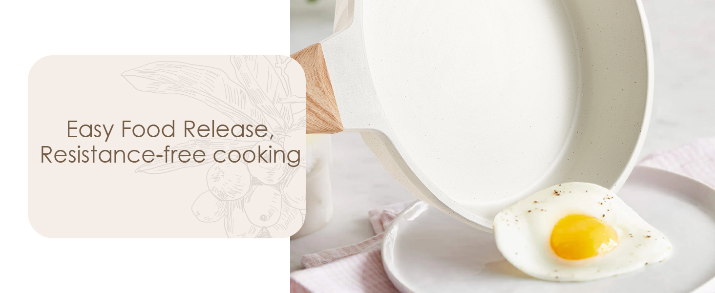 Набір сковорідок з антипригарним покриттям RIOVARM з кришками для індукційних плит. Набір посуду з гранітним покриттям, без PFOA, сковорода для омлетів 20/24/28 см