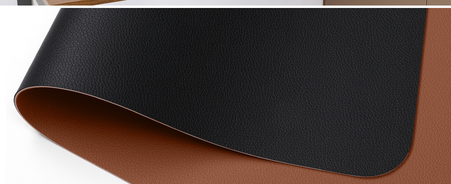 Підкладка на стіл двостороння антиковзаюча, килимок для миші та ноутбука, органайзер для офісу, штучна шкіра, 40 x 80 см / 80 x 40 см