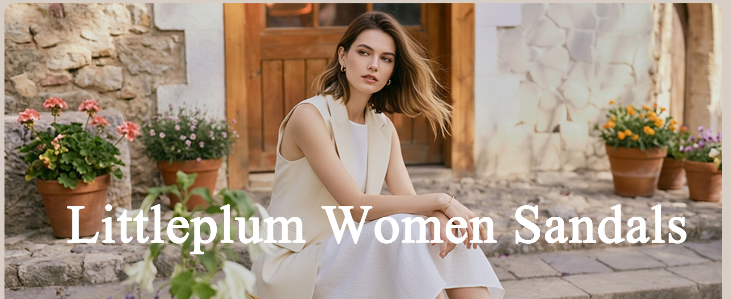Жіночі сандалі Littleplum з підтримкою склепіння стопи, літні плоскі гладіаторські сандалі, зручні пляжні ремінці, 39 EU, коричневі