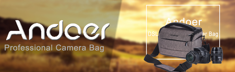 Сумка для камери Andoer: для Canon, Nikon, Sony, Fujifilm, Olympus, Panasonic (1 камера + 2 об'єктиви + аксесуари)