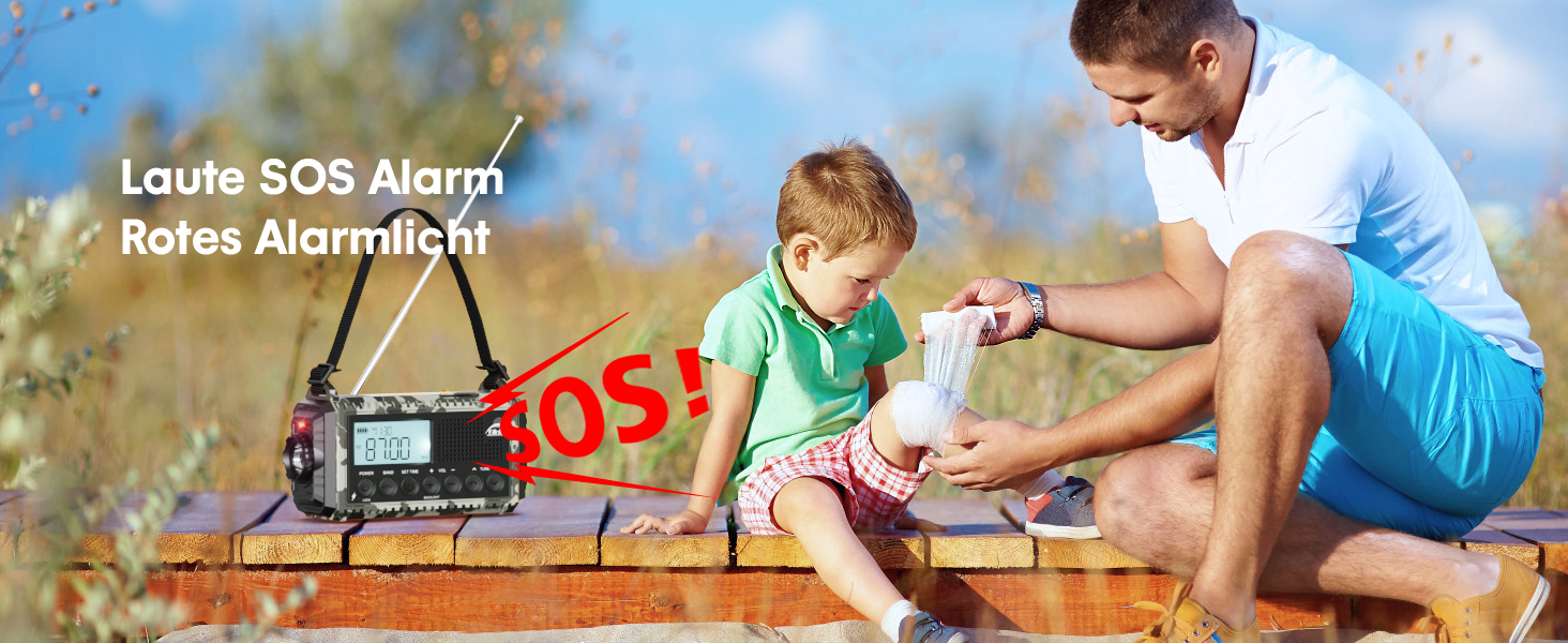 Радіо Kurbelradio на сонячній батареї та з ручкою, 12000mAh, AM/FM/SW, USB-зарядка, SOS-сигнал, для кемпінгу та надзвичайних ситуацій, зелений (сірий камуфляж)