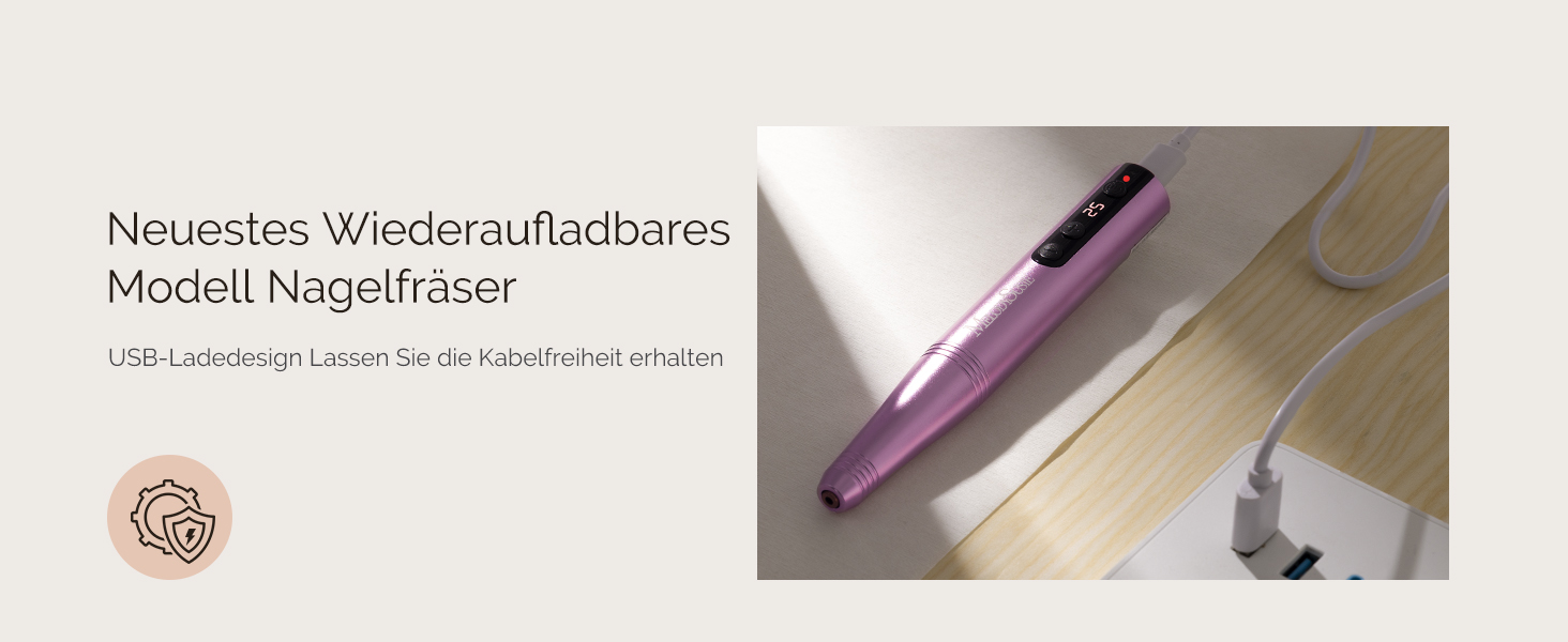 Електричний набір для манікюру MelodySusie PC180F 11 в 1: фрезер, полірування, форми для акрилу, гелю, пудри. 25000 RPM, рожевий