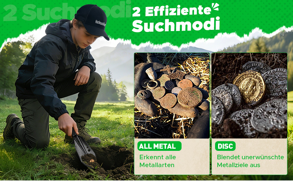 Металошукач для дорослих та дітей: професійний, водонепроникний, з котушкою 10” та лопатою. Ідеальний для пошуку золота на пляжі.