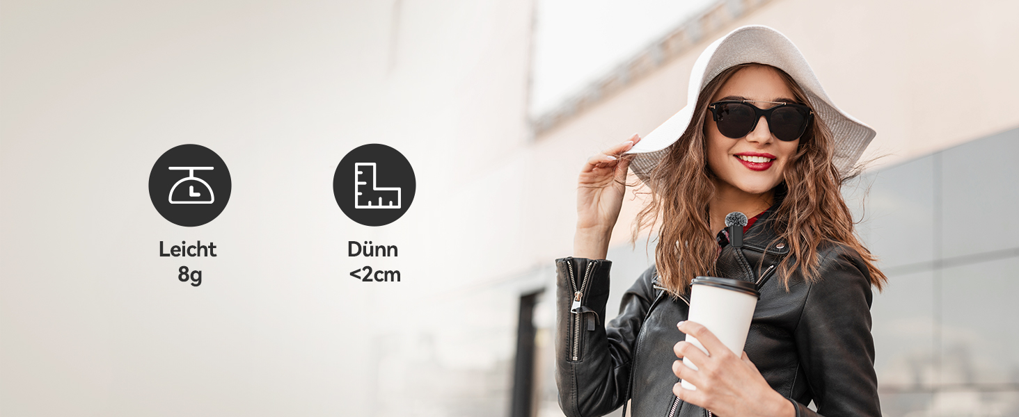 Бездротовий петличний мікрофон з зарядним кейсом, 36 годин роботи, шумозаглушення, 40 м радіус дії, Plug-and-Play для iPhone/iPad/Android/PC, YouTube, Vlog, Live-Streaming, чорний