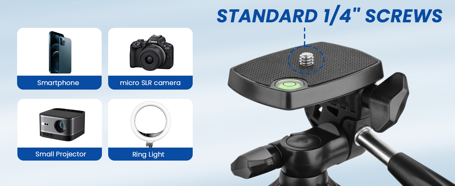 Штатив Victiv 162 см: розширюваний штатив з пультом для iPhone/Samsung/Huawei, для смартфонів та легких камер, 3-х стороння головка