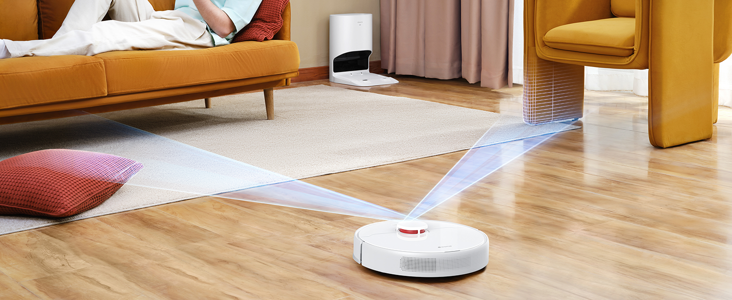 Робот-пилосос Dreame D10 Plus Gen 2 з функцією миття, автоматичним випорожненням, LiDAR-навігацією та потужністю 6000 Pa. Ідеально підходить для прибирання шерсті тварин та килимів. До 285 хвилин роботи від акумулятора.