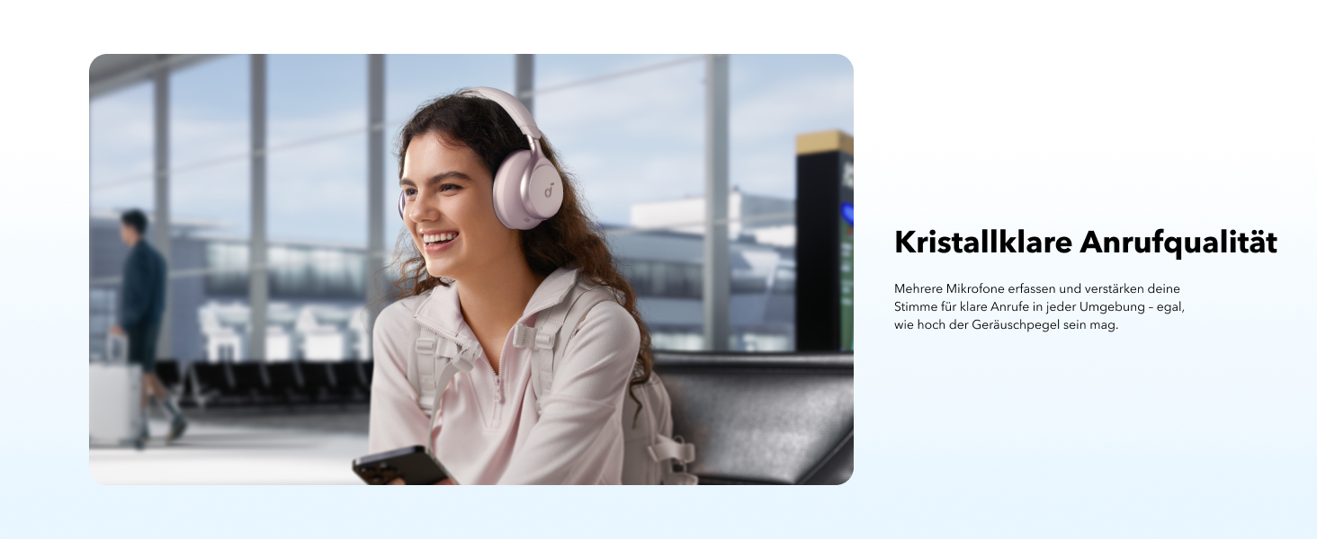 Soundcore Space One Рожеві Бездротові Навушники з Активним Шумозаглушенням Bluetooth 5.3, 40 годин, Hi-Res Audio, App