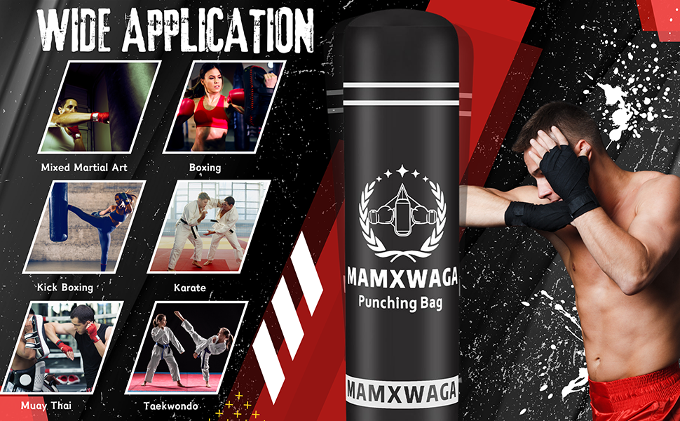 Боксерський мішок-лежак для дорослих, підлітків та дітей, 180 см. Надувний боксерський мішок з підставкою та електричним насосом для боксу, таekwondo, карате, муай-тай