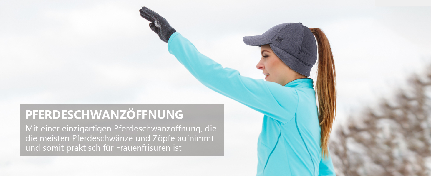 Флісова шапка-пончик GADIEMKENSD для жінок з відбиваючими елементами, регульованим козирком та нагрівачами для вух, 55-58, хакі