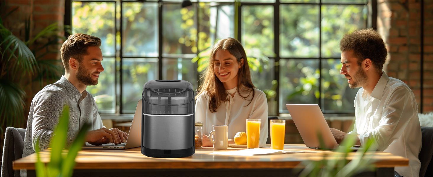 Машина для приготування льоду 12 кг, Ice Maker, чорний, з функцією самоочищення