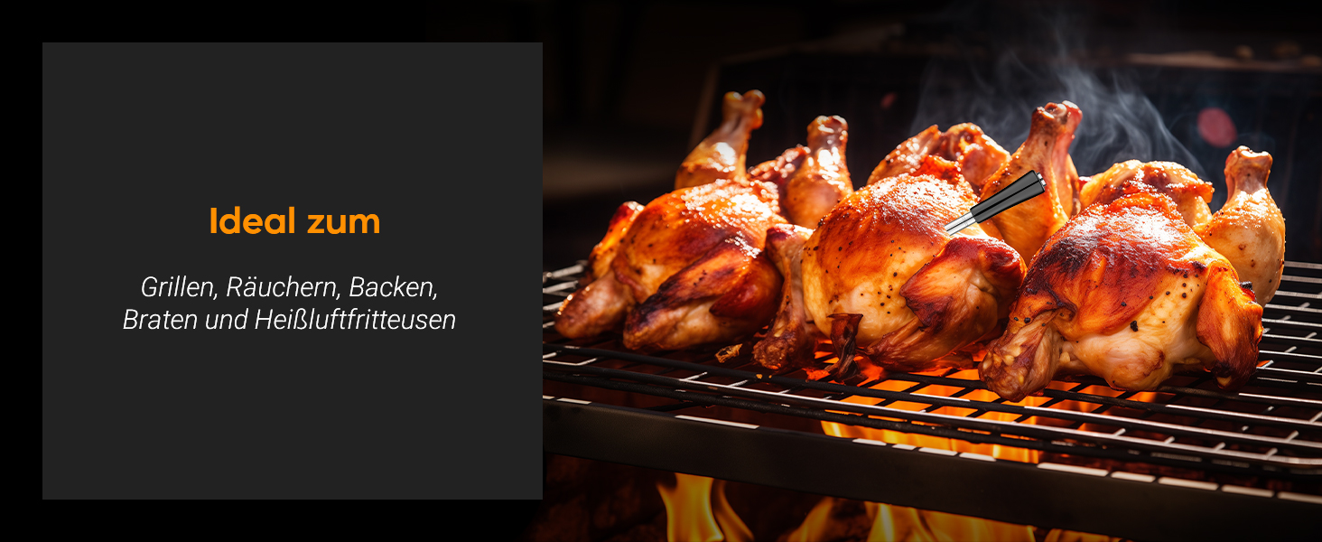 Термометр для м'яса Inkbird INT-11P: Бездротовий Bluetooth термометр для гриля, BBQ, духовки та кухні. Водостійкий IP67, з керуванням через додаток.