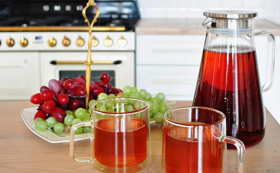 Скляний чайник CNGLASS з ситом із нержавіючої сталі, термостійкий заварник для листового та квіткового чаю, 1650 мл