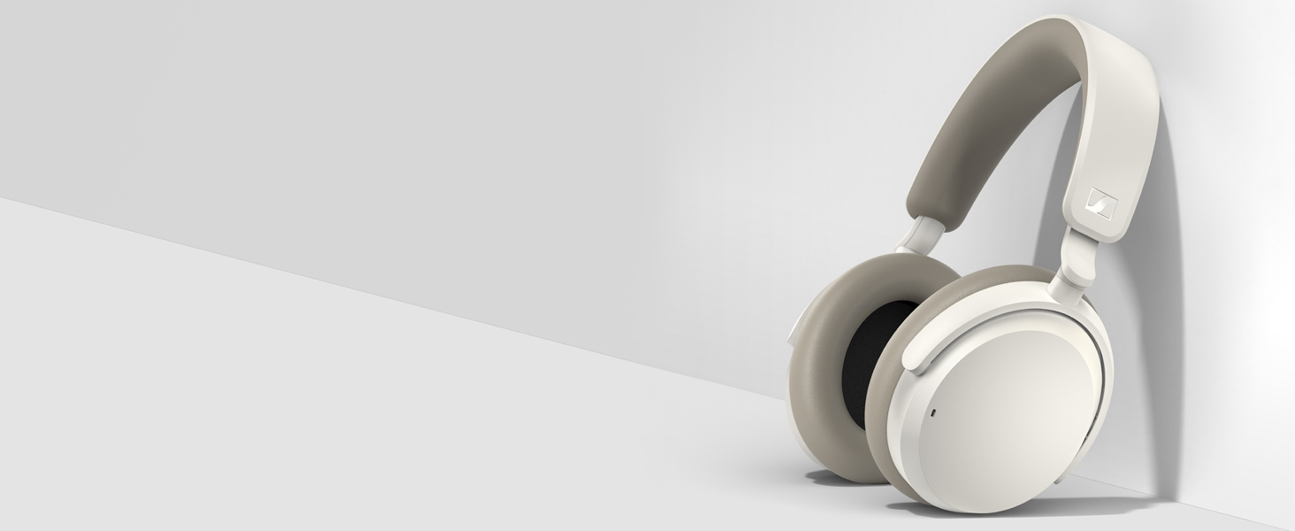 Навушники бездротові Sennheiser ACCENTUM з шумозаглушенням Bluetooth, білі - до 50 год роботи, гібридний ANC, комфорт для подорожей та навчання