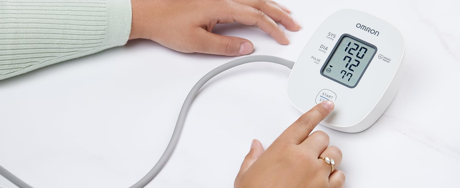 Тонометр OMRON X2 Smart+ з Bluetooth, клінічно перевірений, для вимірювання артеріального тиску, з безкоштовним додатком, універсальна манжета 22-42 см