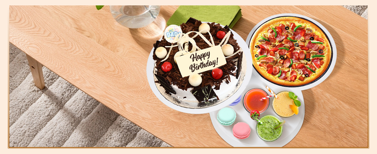 Обертова підставка для тортів Uten - поворотний стіл для випічки, декорування тортів, з пластику