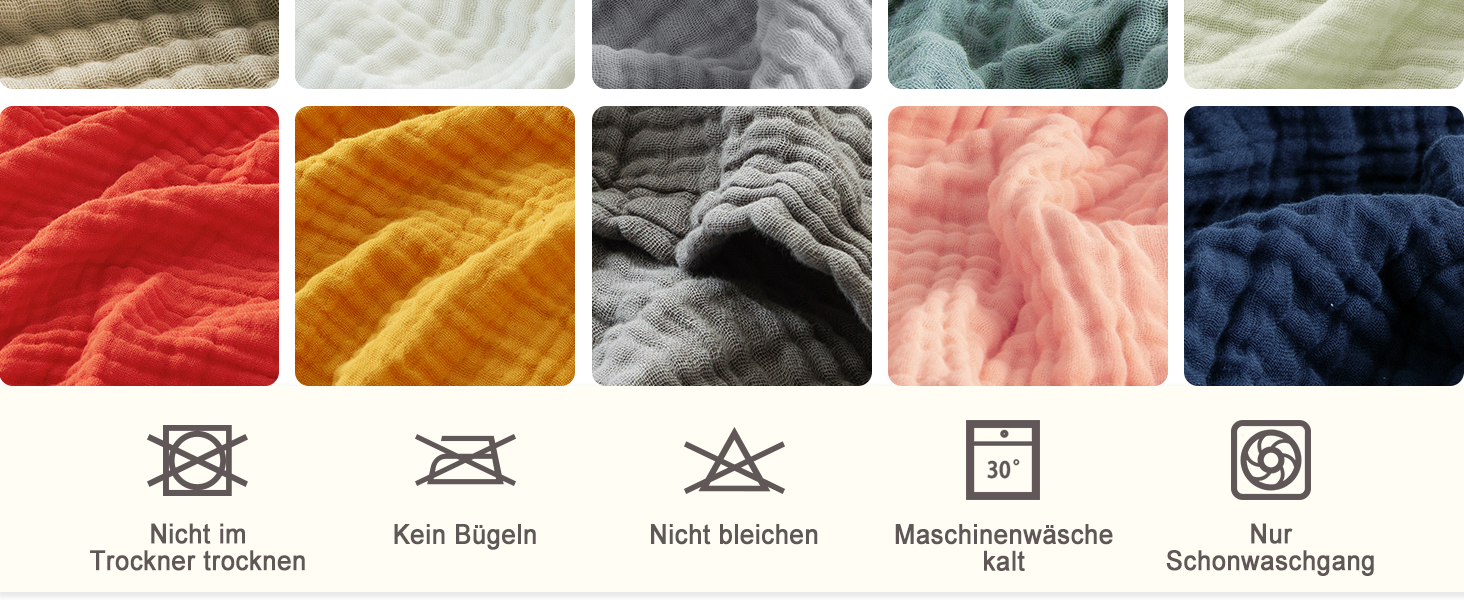 Плед EMME з 100% мусліну, 230 x 230 см: м'який, дихаючий, для дивану, бежевий | EMME