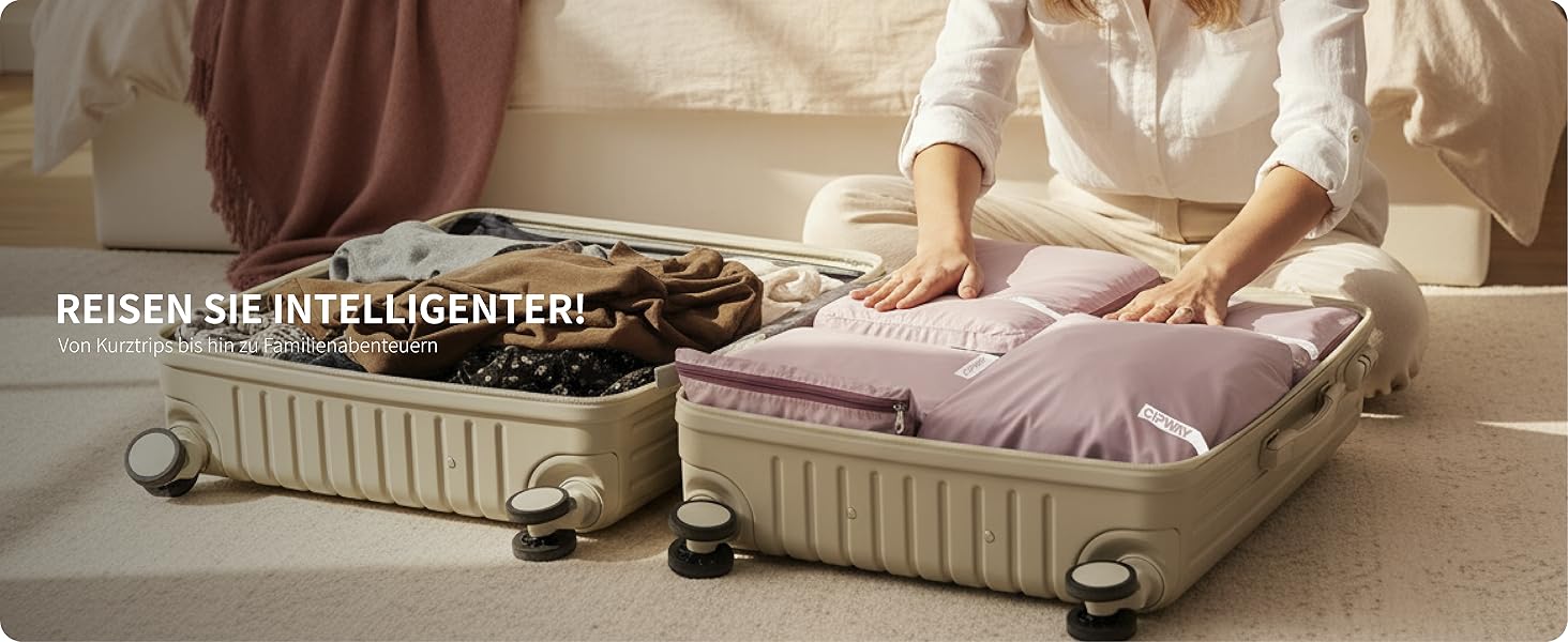 Набір кубиків-органайзерів для подорожей Cipway Kompressions, 6 шт. (білий, Mauve Pink)