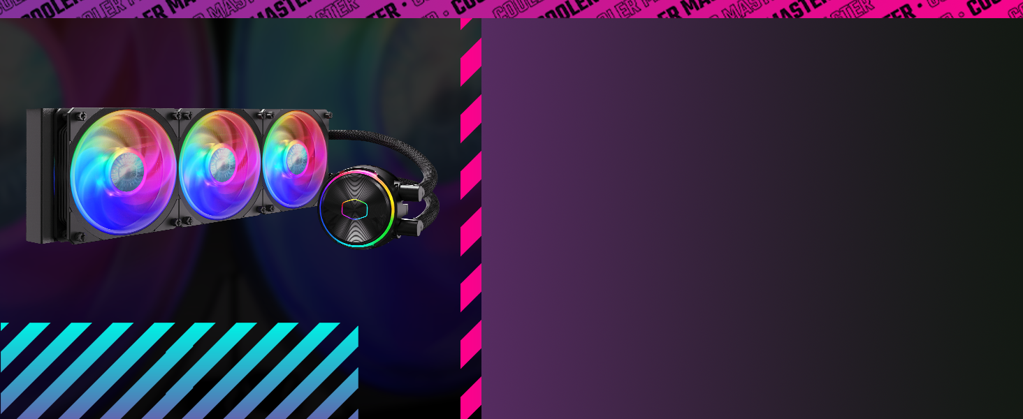 Cooler Master MasterLiquid PL Flux: Система водяного охолодження CPU з 2 x 120мм вентиляторами, білий (360, Flux)