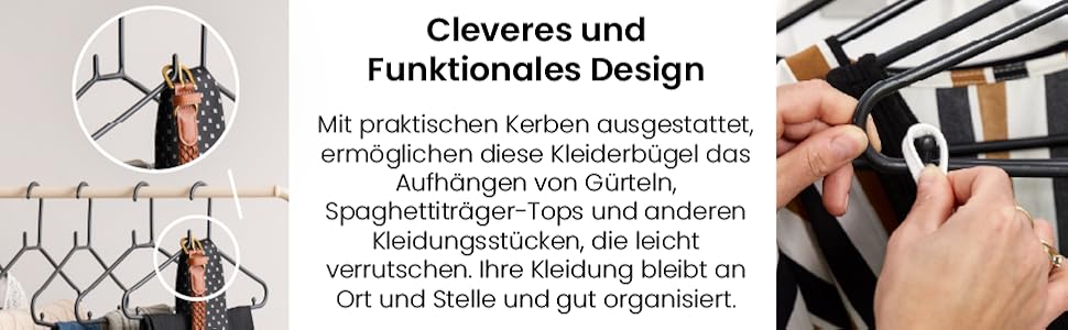 Набір з 30 чорних вішалок для одягу Iris Ohyama CHM-39, 39 см, пластик