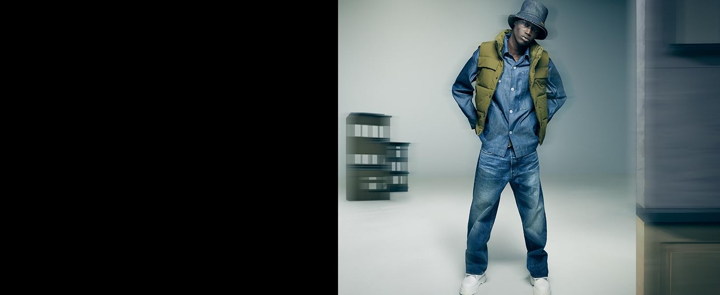 Джинси чоловічі G-Star 3301 Slim - вузькі, класичний синій колір