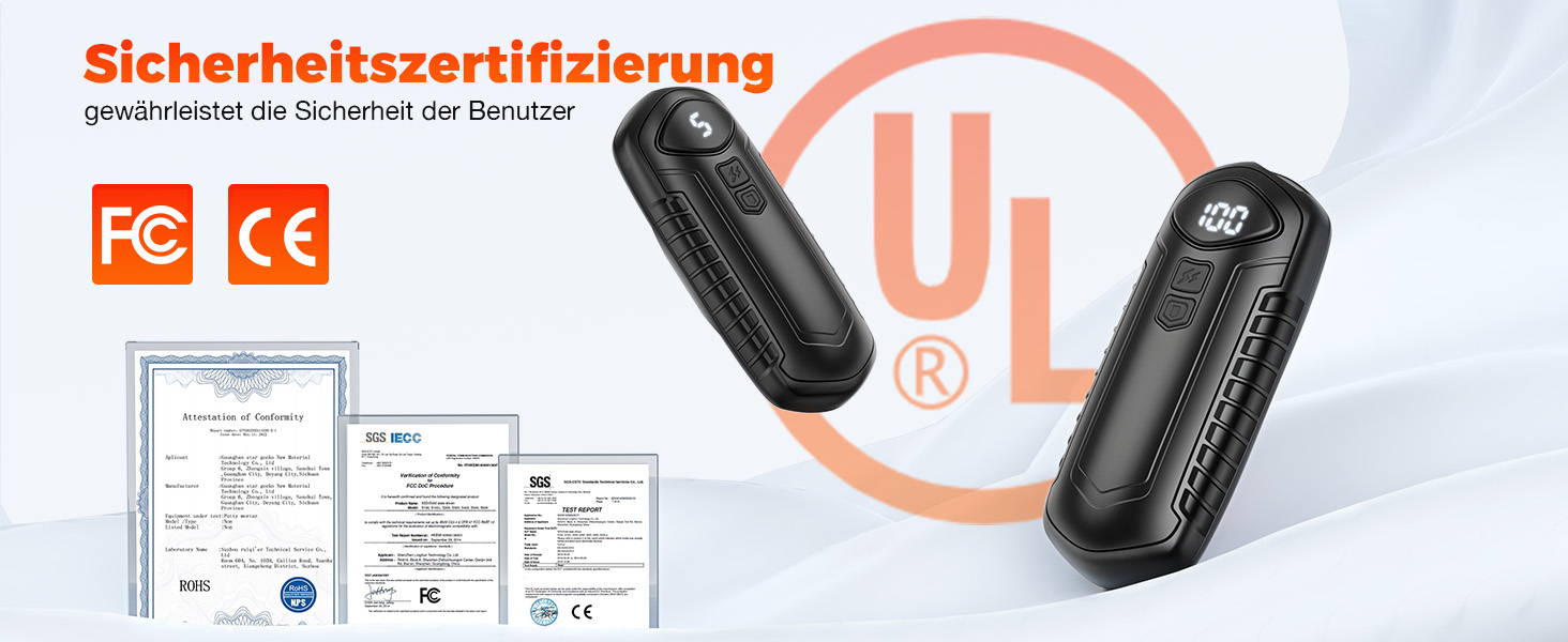 Грілки для рук акумуляторні, 2 шт, електричні, портативні, 6000mAh, кишенькові, ультралегкі та тонкі, 5 рівнів нагріву до 55°C, ідеальні для кемпінгу, чорні