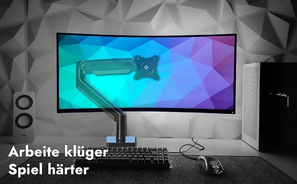 Кріплення для монітора Invision MX450: регульований кронштейн для моніторів 24'-40' VESA 75/100mm, 2-15 кг