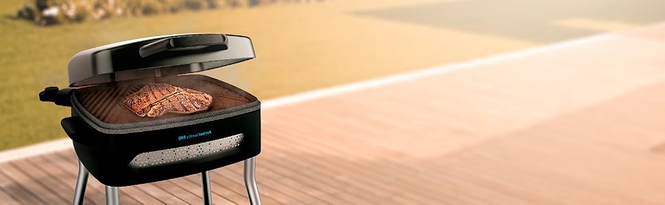 Електричний гриль Cecotec PerfectCountry BBQ, настільний, 2400 Вт, регульована температура, решітка з нержавіючої сталі, 3 рівня висоти, піддон для жиру