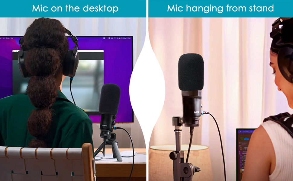 YOUSHARES Тримач для мікрофонів Rode NT-USB+, PodMic, NT1 - професійний кріплення для студійного мікрофону, підходить для подкастів, домашньої студії та геймінгу