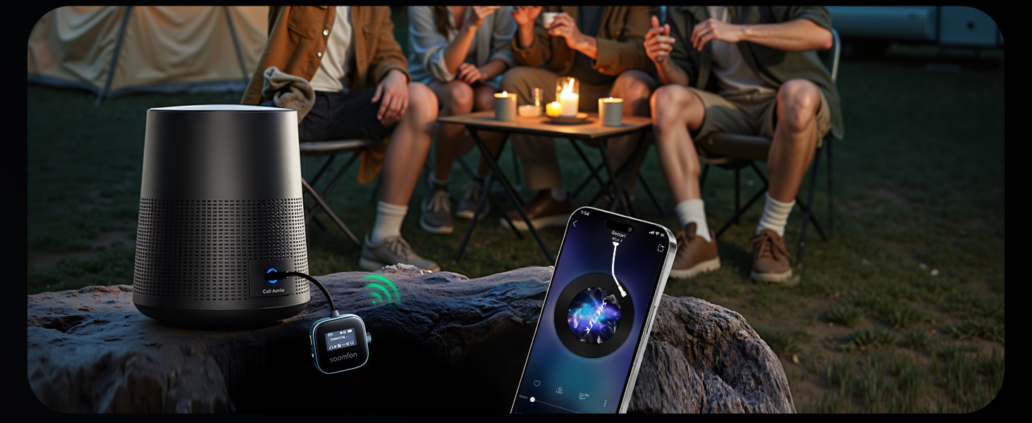 SOOMFON Bluetooth 5.3 Передавач/Приймач 2-в-1: Адаптер для телевізора, фітнесу, навушників (Airpods) з дисплеєм та акумулятором