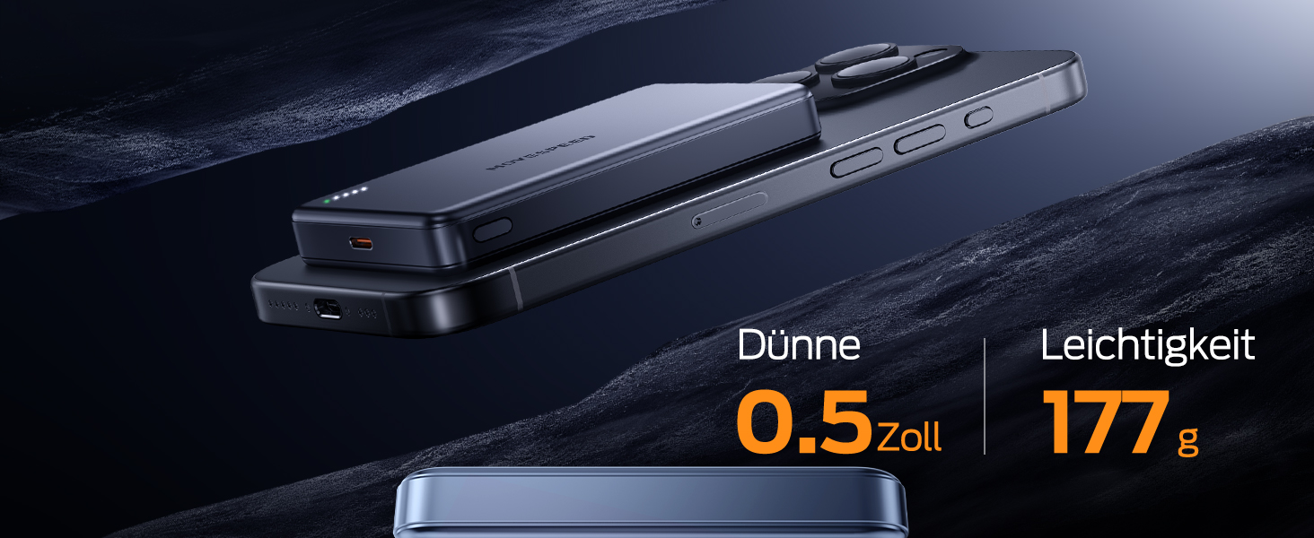 Power Bank MOVESPEED MagSafe 10000mAh Graphite Gray - Бездротовий зарядний пристрій для iPhone