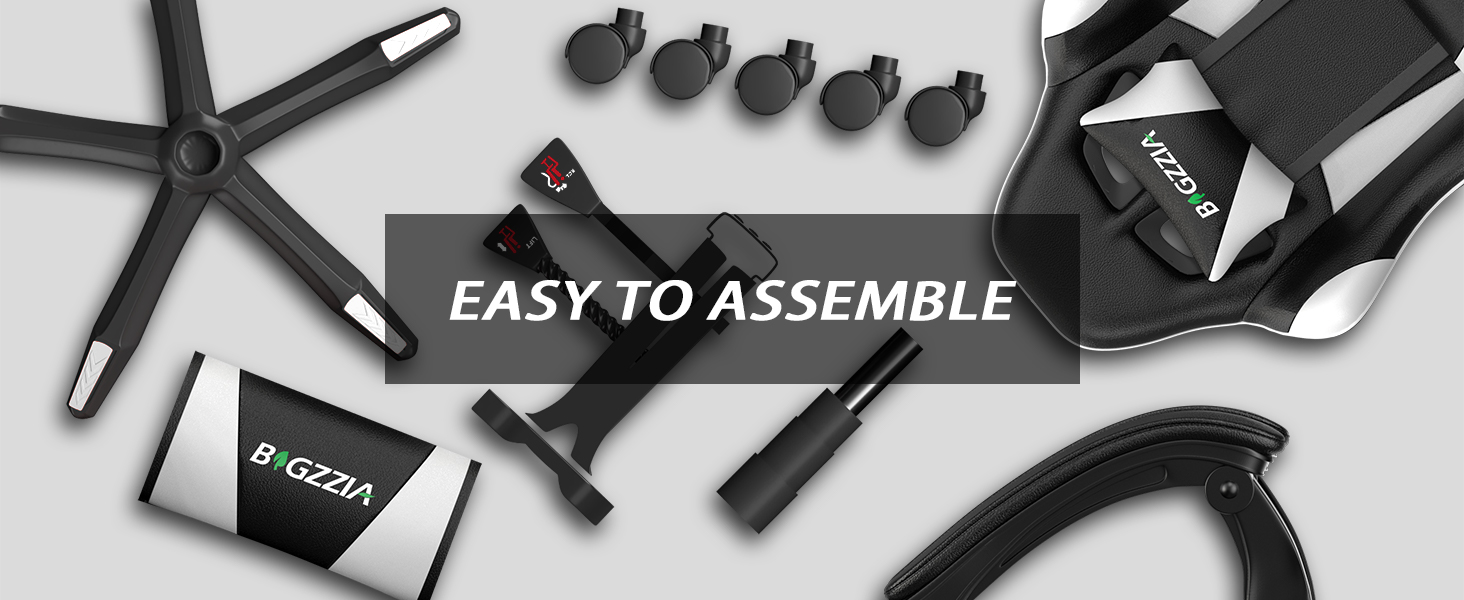 Ігрове крісло Bigzzia Ergonomic Gaming Stuhl з підніжкою та функцією масажу, біле