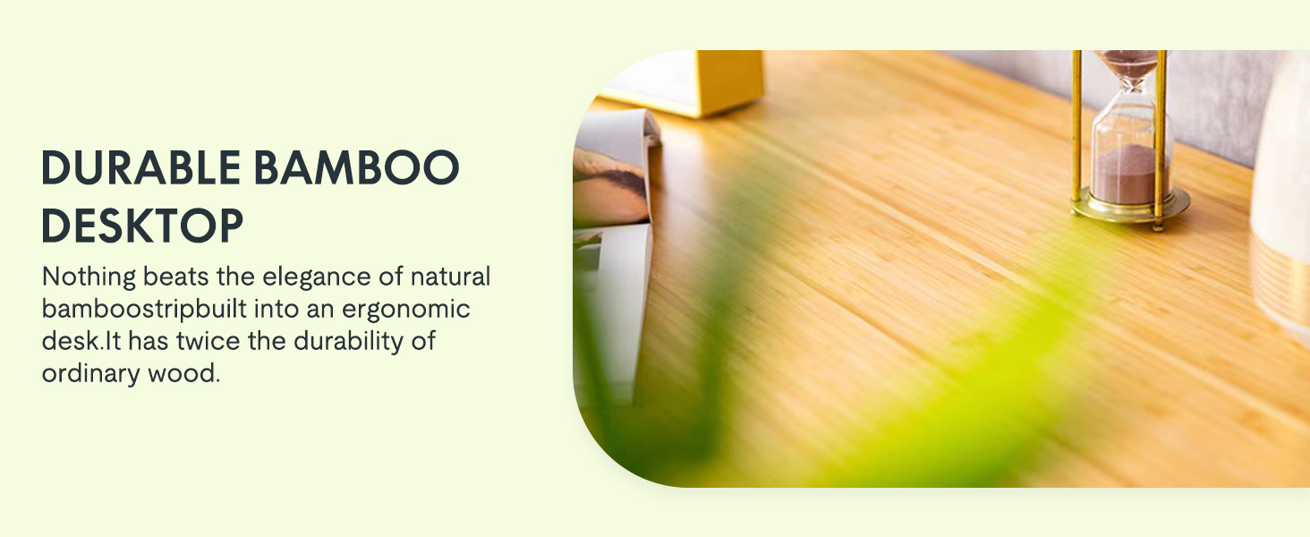 FLEXISPOT Electric Standing Desk with LED Display, Memory, USB & Drawer - 140x70cm Bamboo/White (with Qi Charging)