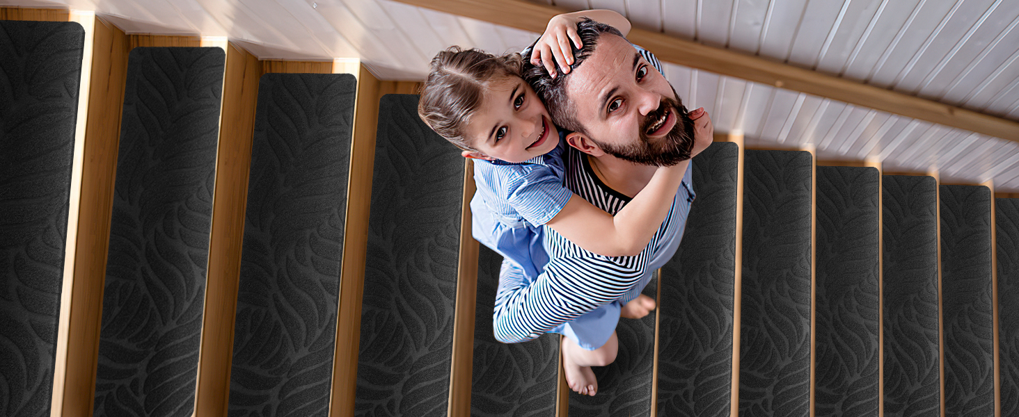 Килимки на сходи YISUN 15 шт., самоклеючі, антиковзні, 20x65 см (Сірий). Для дітей, літніх людей та собак. Для внутрішнього та зовнішнього використання.