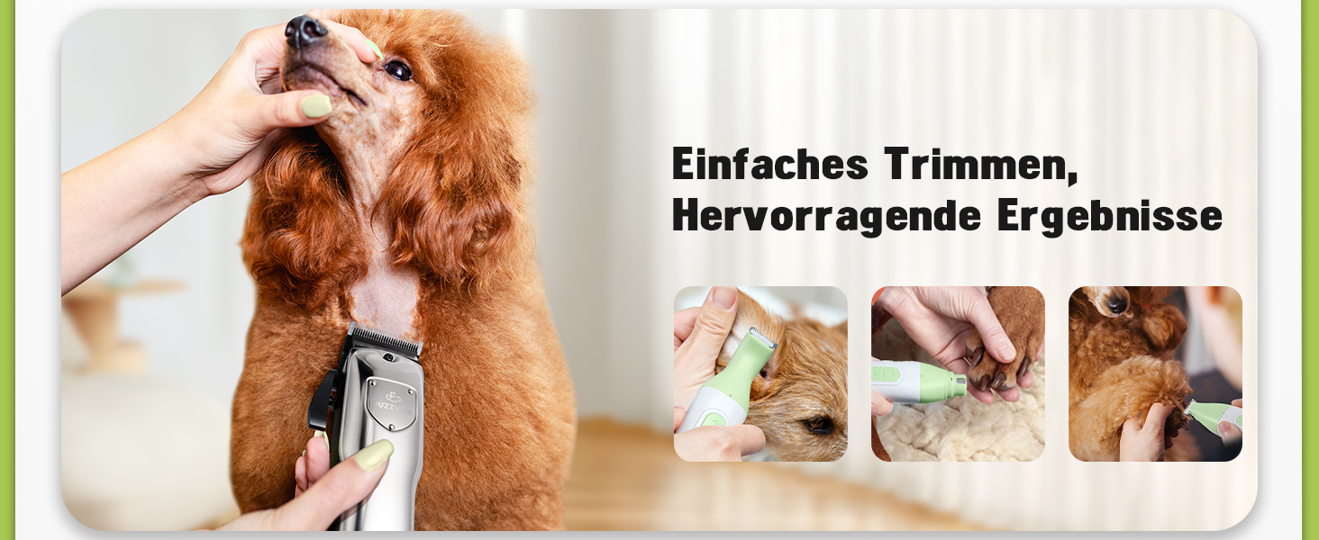 Набір для догляду за шерстю собак 4 в 1: машинка, триммер, точилка для кігтів, срібна