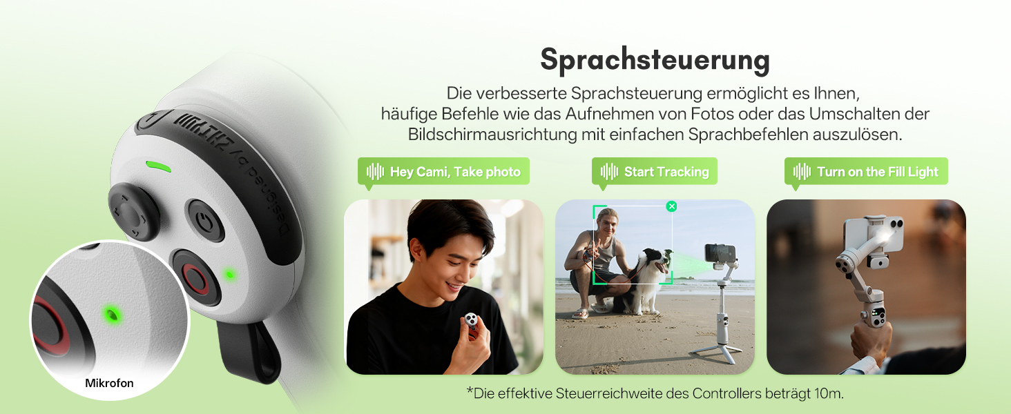 ZHIYUN Smooth Q5 Ultra Combo: Стабілізатор для смартфона з AI-трекінгом, керуванням голосом, пультом ДУ та світлом, 13.5год роботи, 3-осьовий