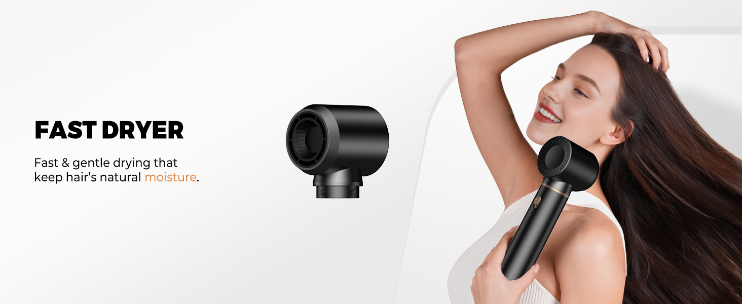 OKWRAP Haarstyler 5-в-1: Airbrush з LCD, Набір для укладки волосся, Фен з насадками, Випрямляч, Локони, Чорний