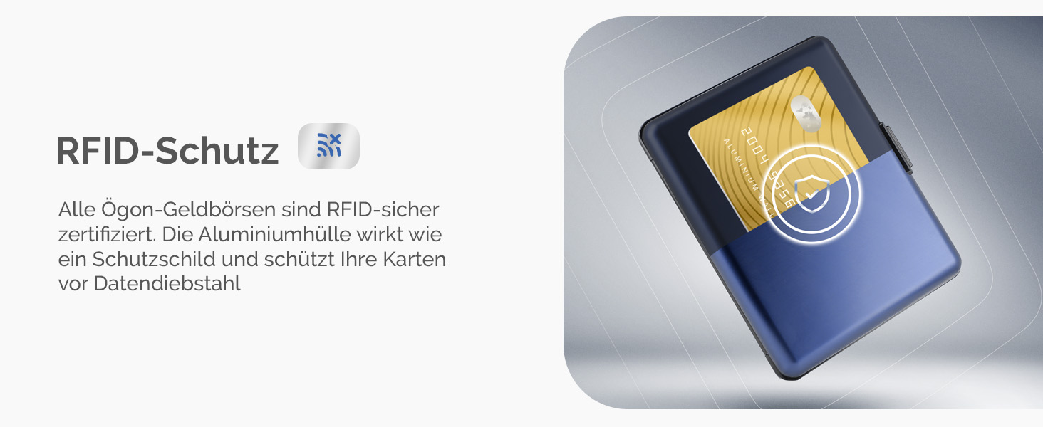 Гаманець ÖGON -DESIGNS Smart Case Big Stockholm: алюмінієвий, велика місткість, RFID-захист, червоний